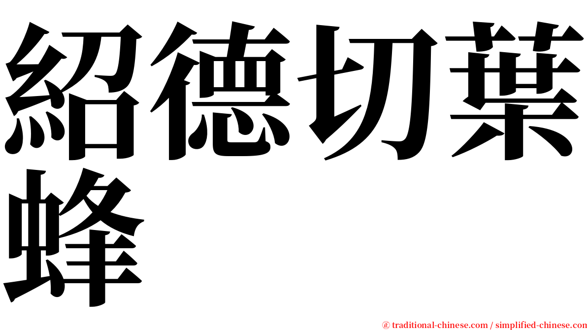 紹德切葉蜂 serif font