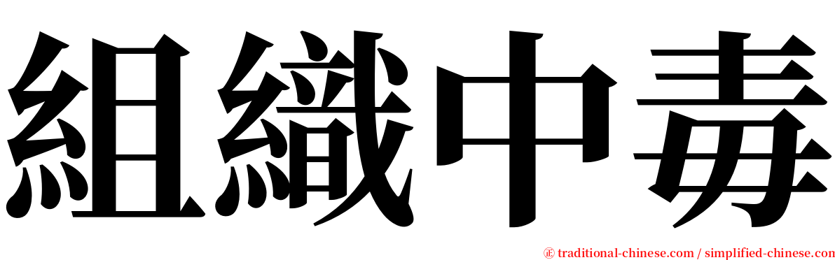 組織中毒 serif font