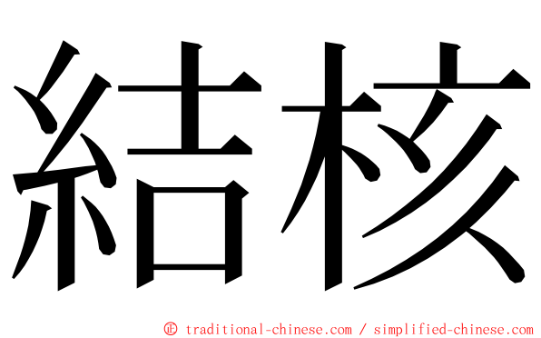 結核 ming font