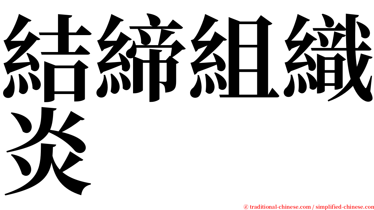 結締組織炎 serif font