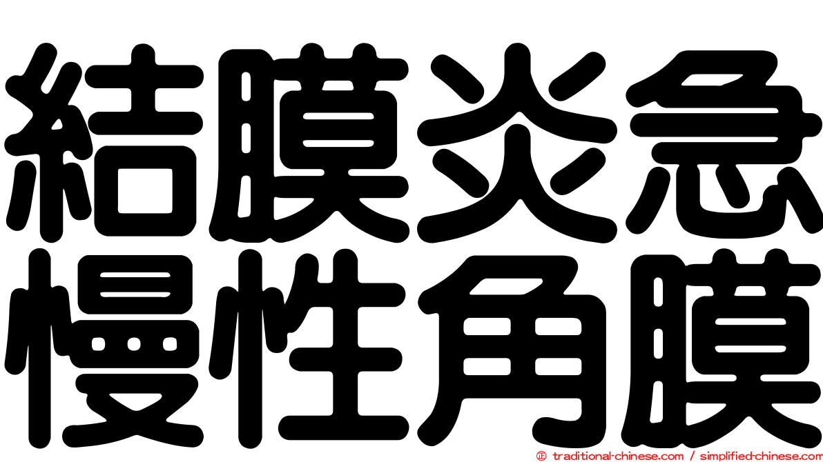 結膜炎急慢性角膜
