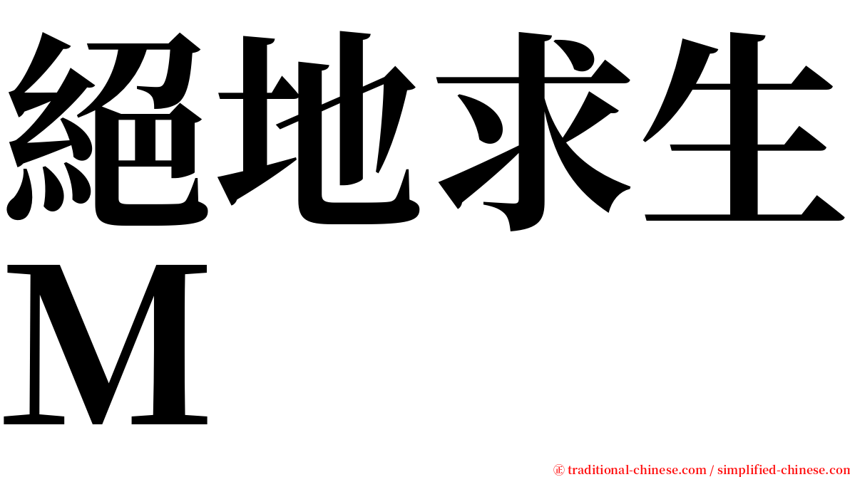 絕地求生Ｍ serif font
