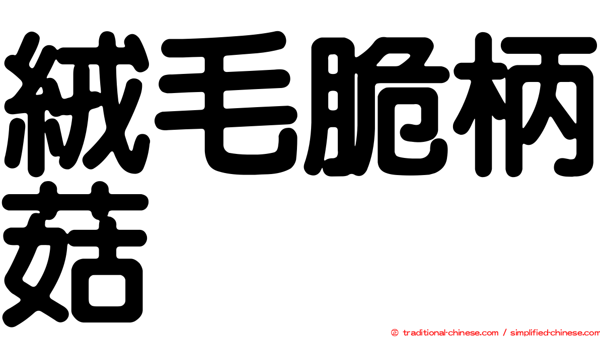 絨毛脆柄菇