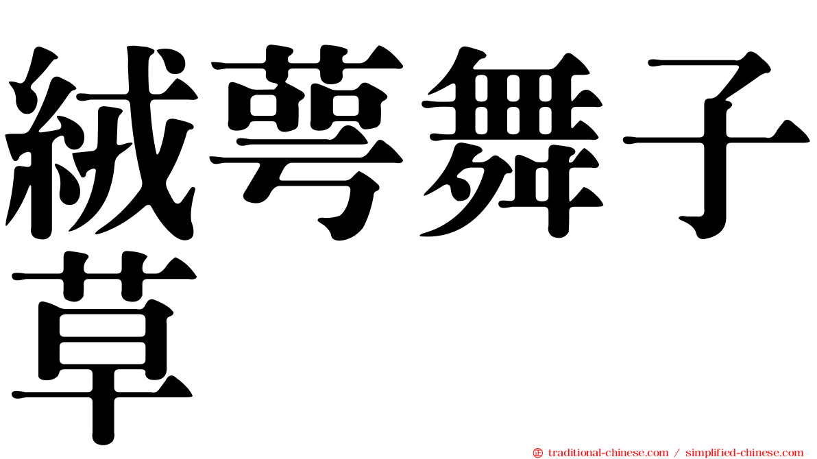 絨萼舞子草