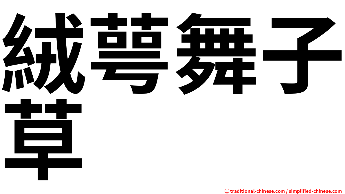 絨萼舞子草