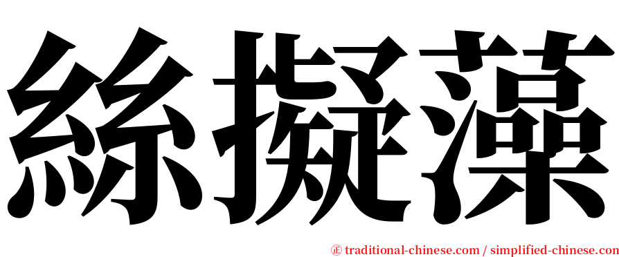 絲擬藻 serif font