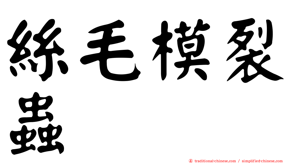 絲毛模裂蟲