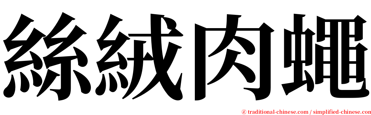 絲絨肉蠅 serif font