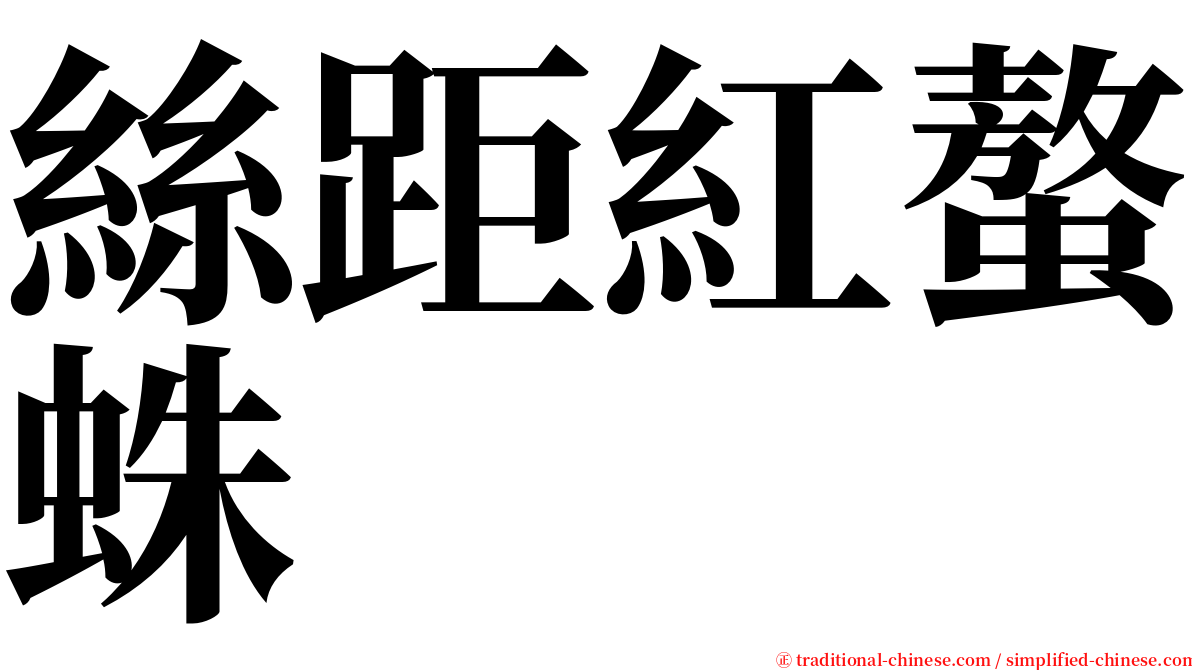絲距紅螯蛛 serif font