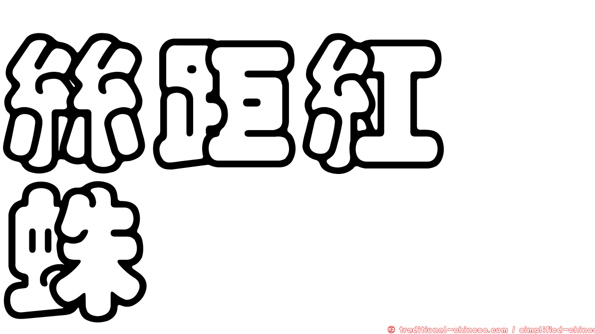 絲距紅螯蛛