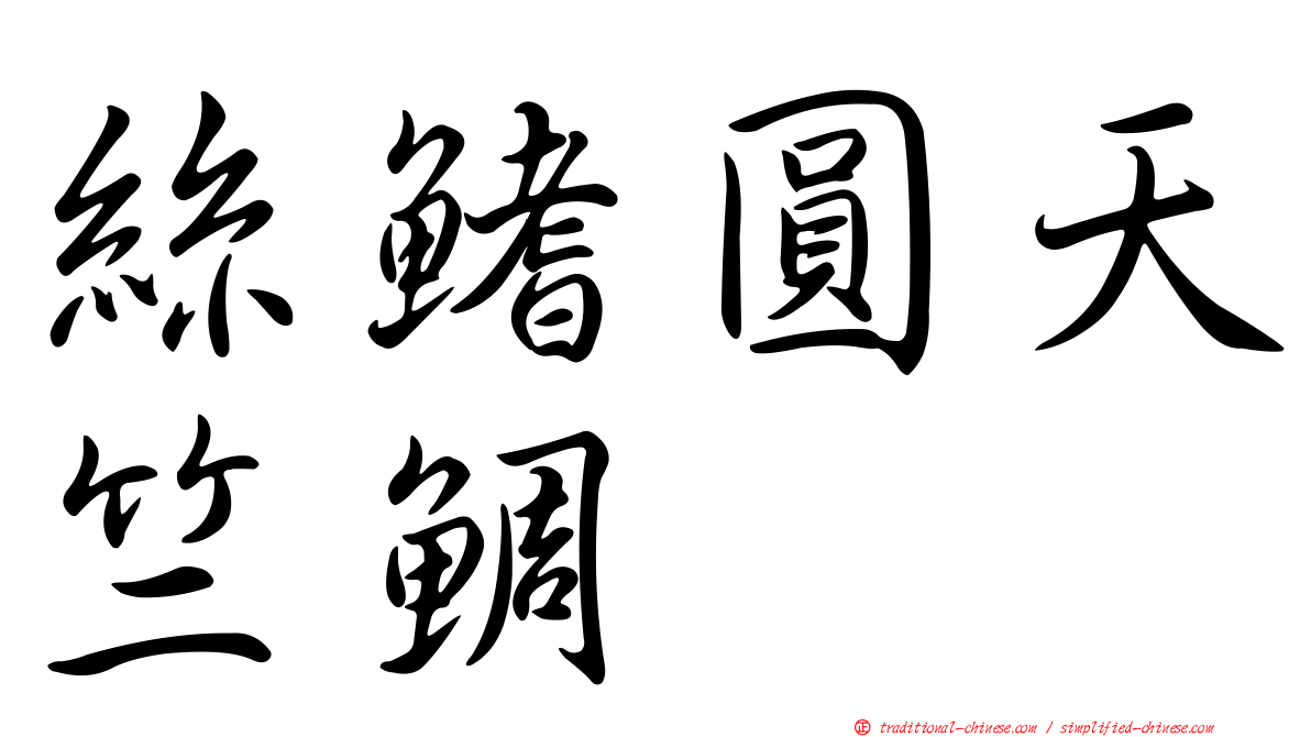 絲鰭圓天竺鯛