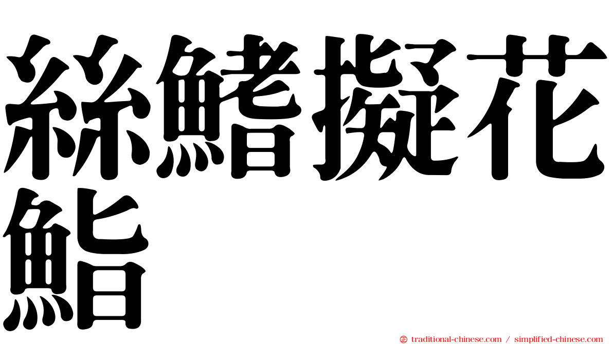 絲鰭擬花鮨