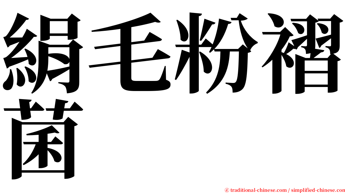 絹毛粉褶菌 serif font