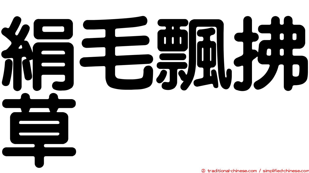 絹毛飄拂草