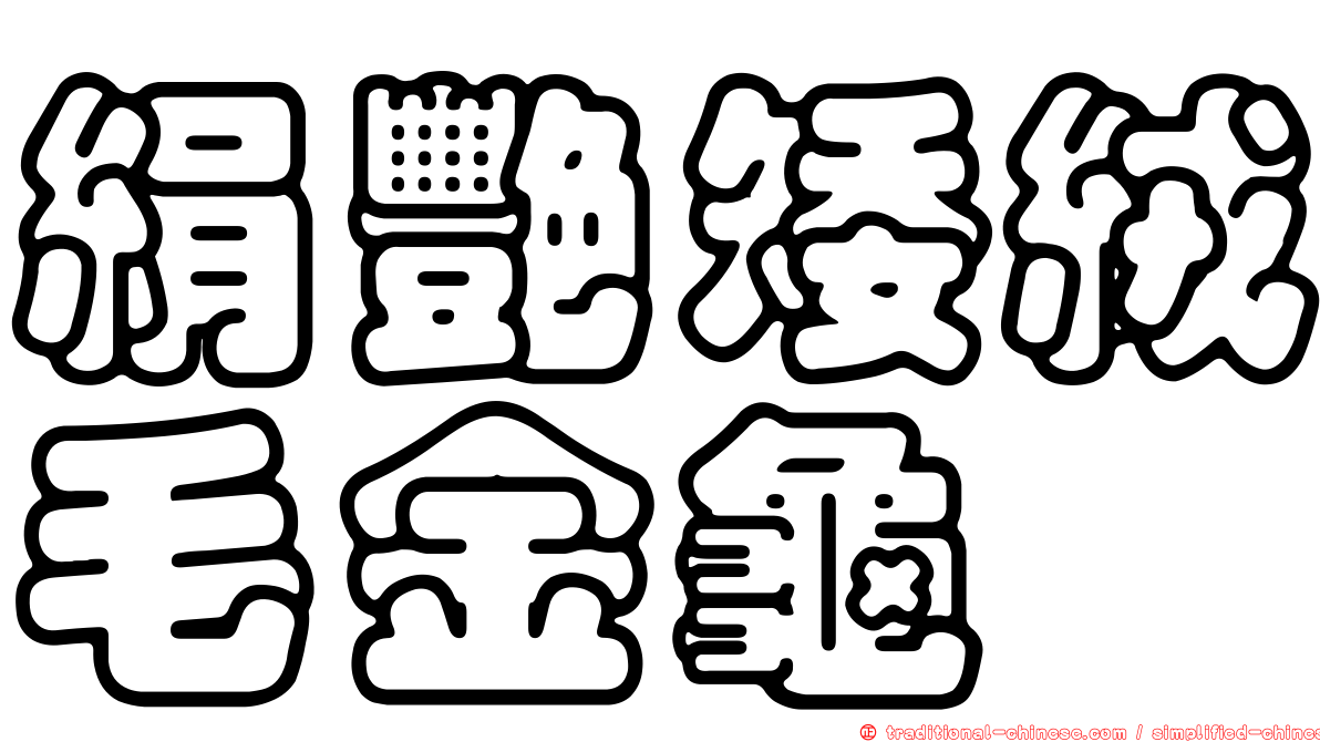 絹艷矮絨毛金龜