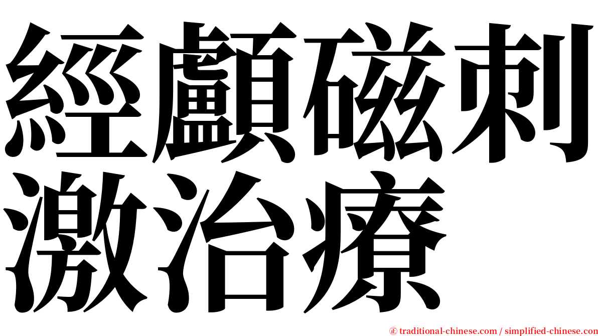 經顱磁刺激治療 serif font