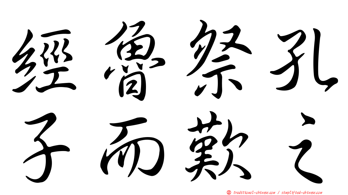 經魯祭孔子而歎之