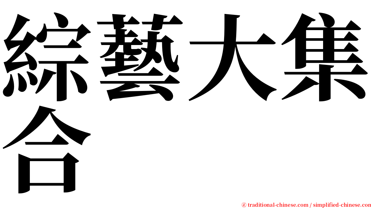 綜藝大集合 serif font