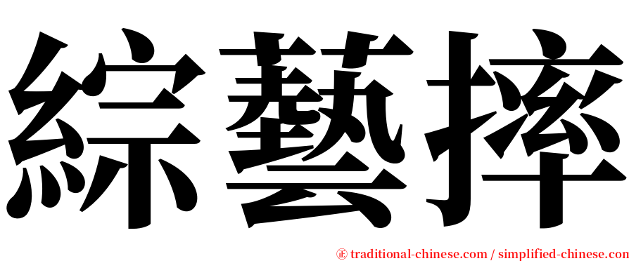 綜藝摔 serif font