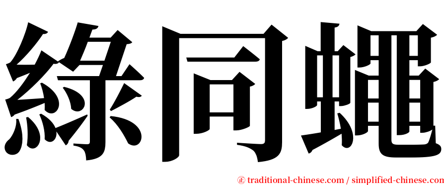 綠同蠅 serif font