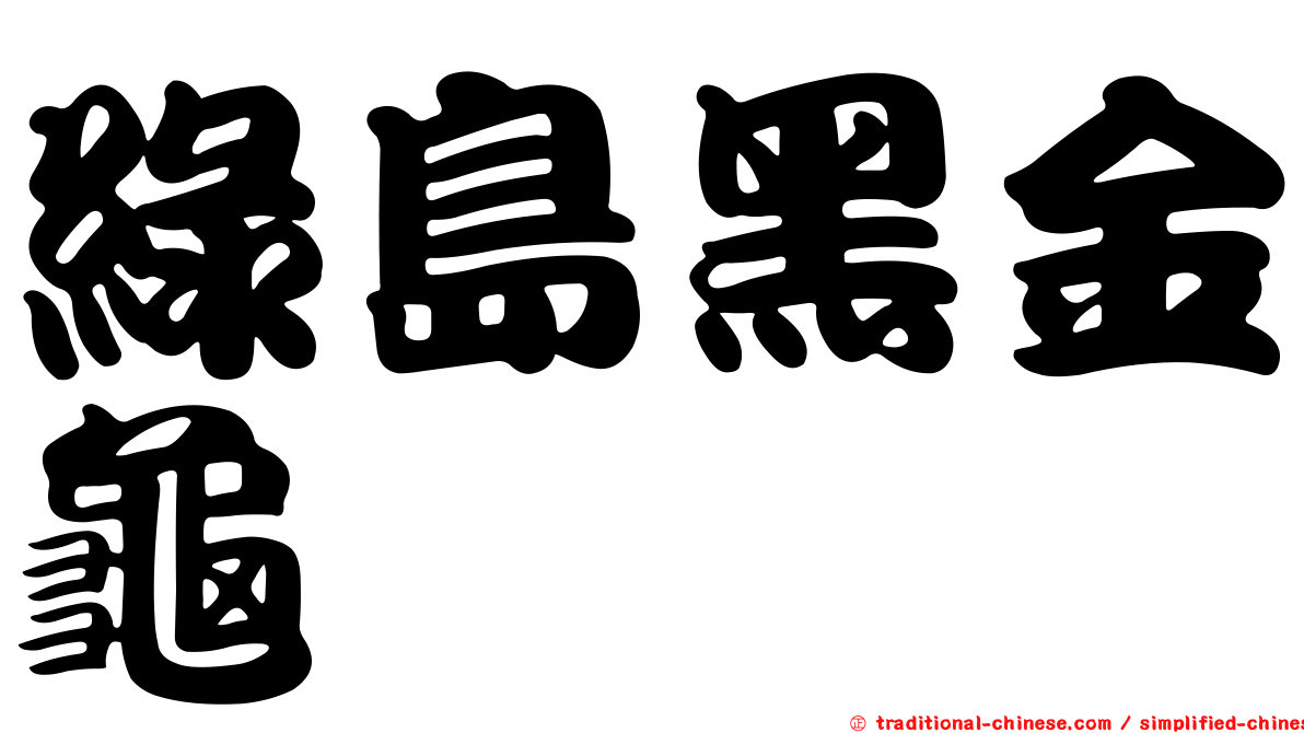 綠島黑金龜