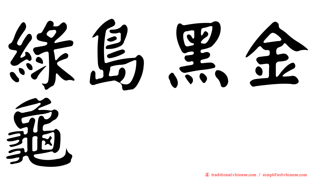 綠島黑金龜