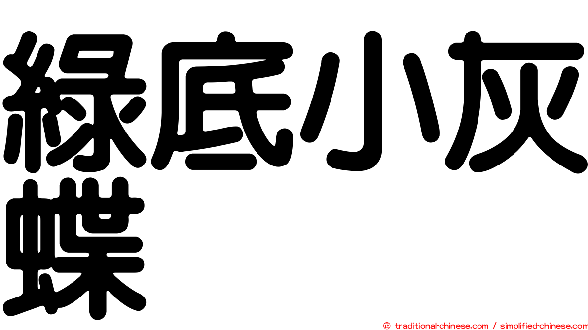 綠底小灰蝶