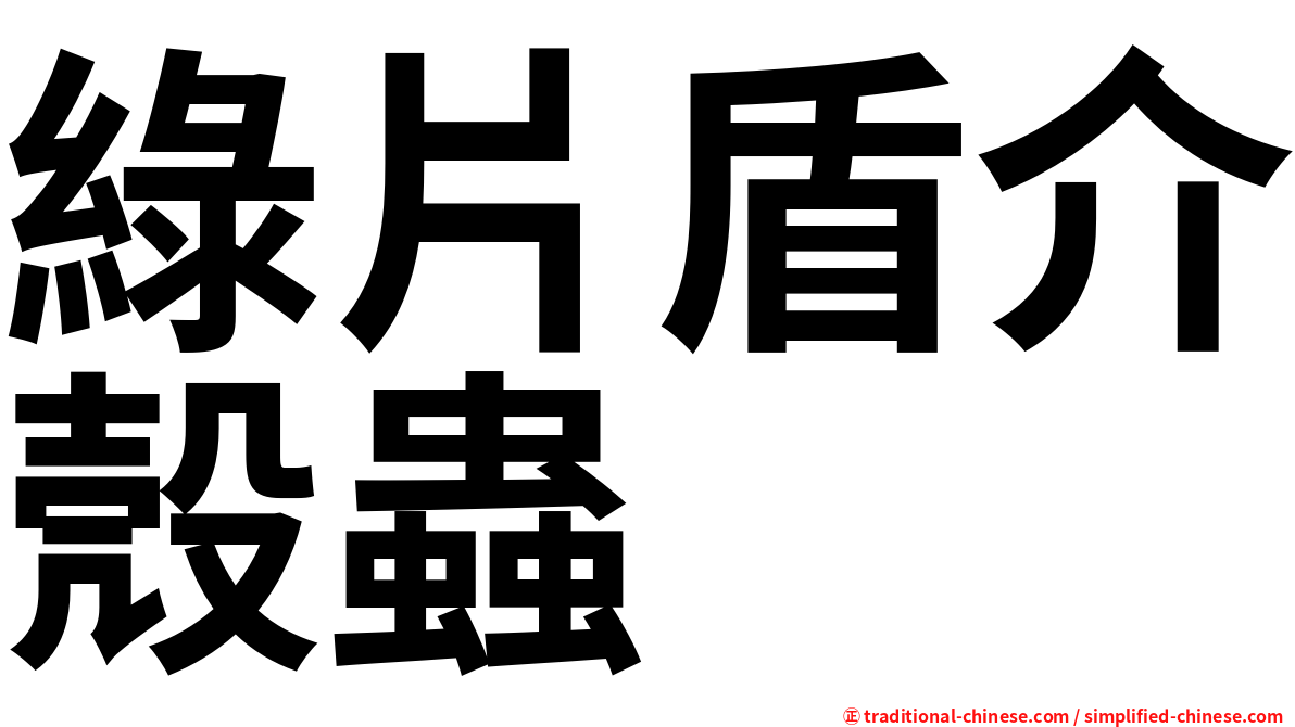 綠片盾介殼蟲