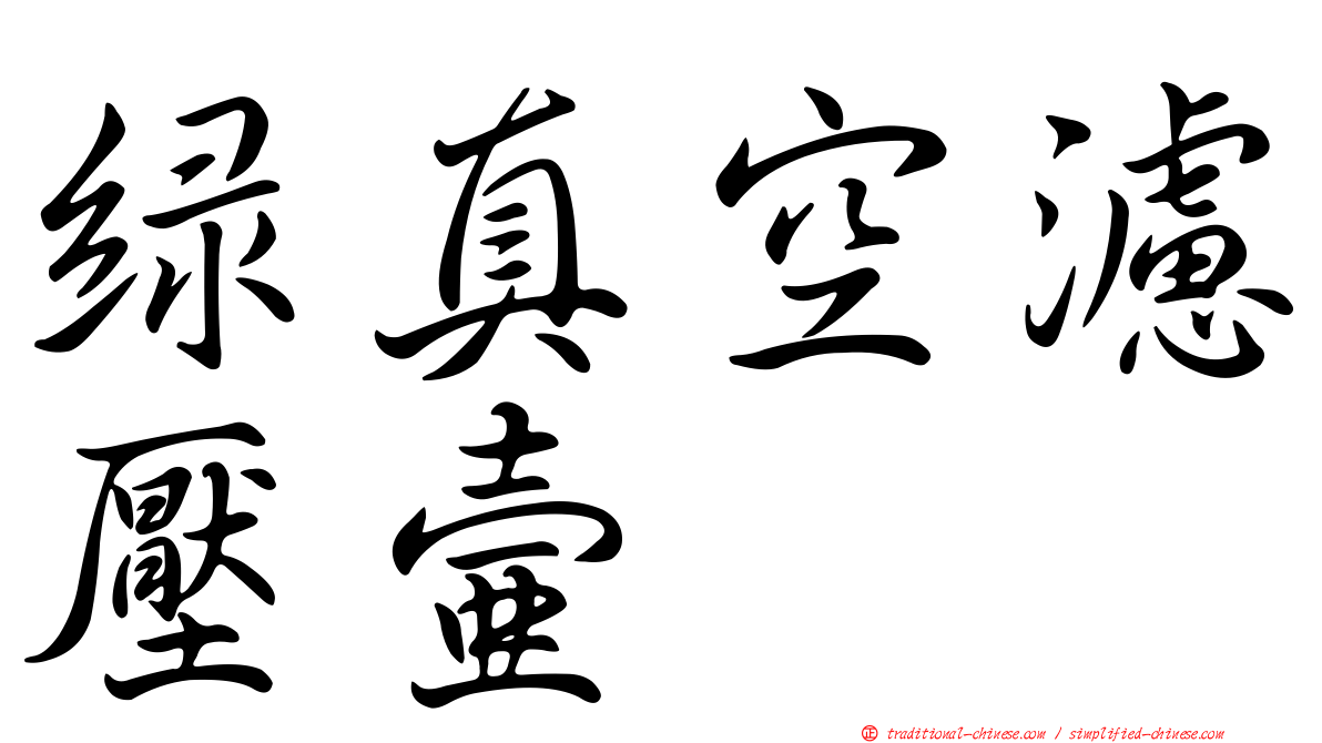 綠真空濾壓壺