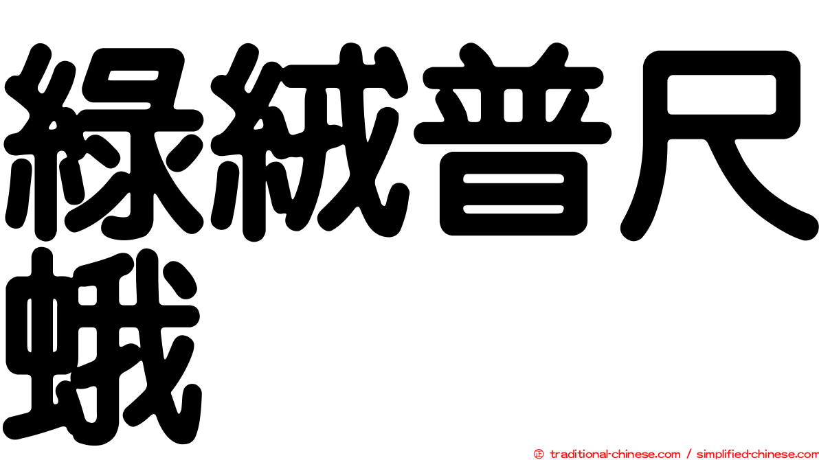 綠絨普尺蛾