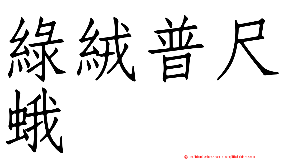 綠絨普尺蛾