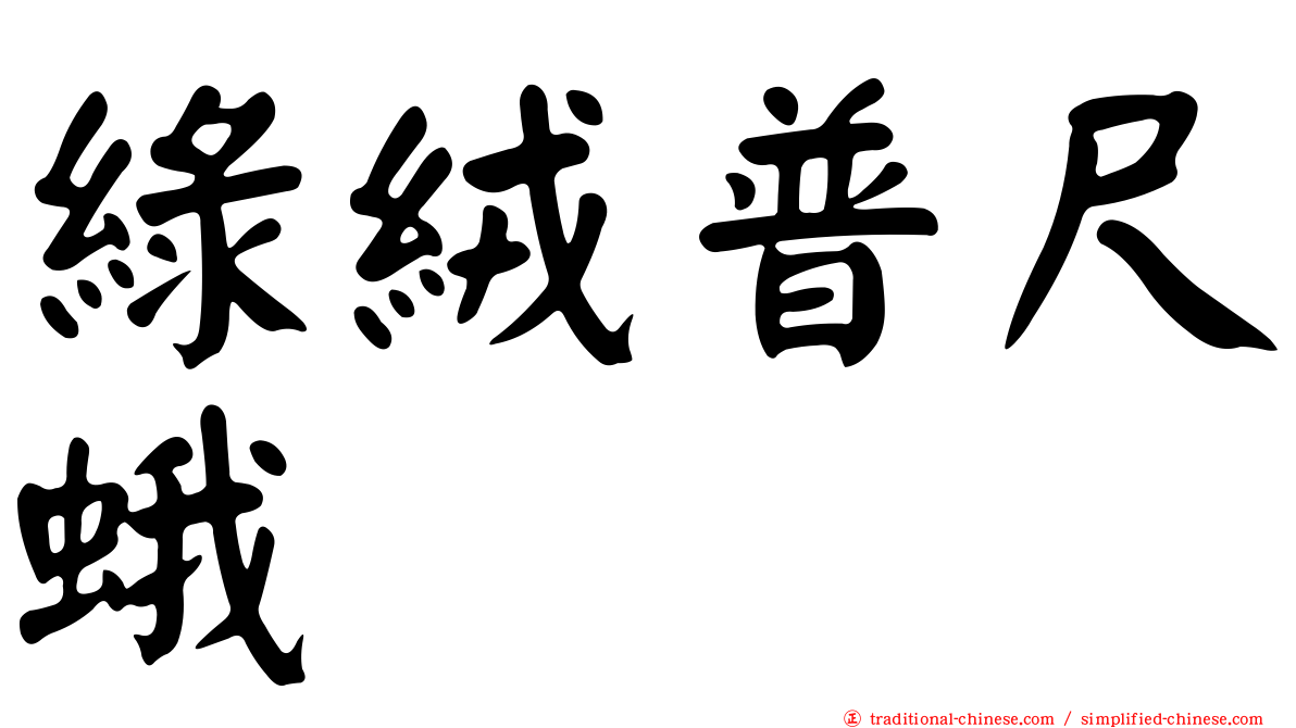 綠絨普尺蛾