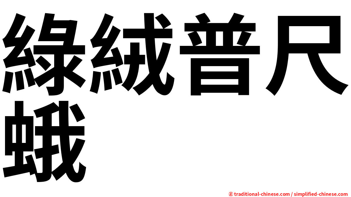 綠絨普尺蛾