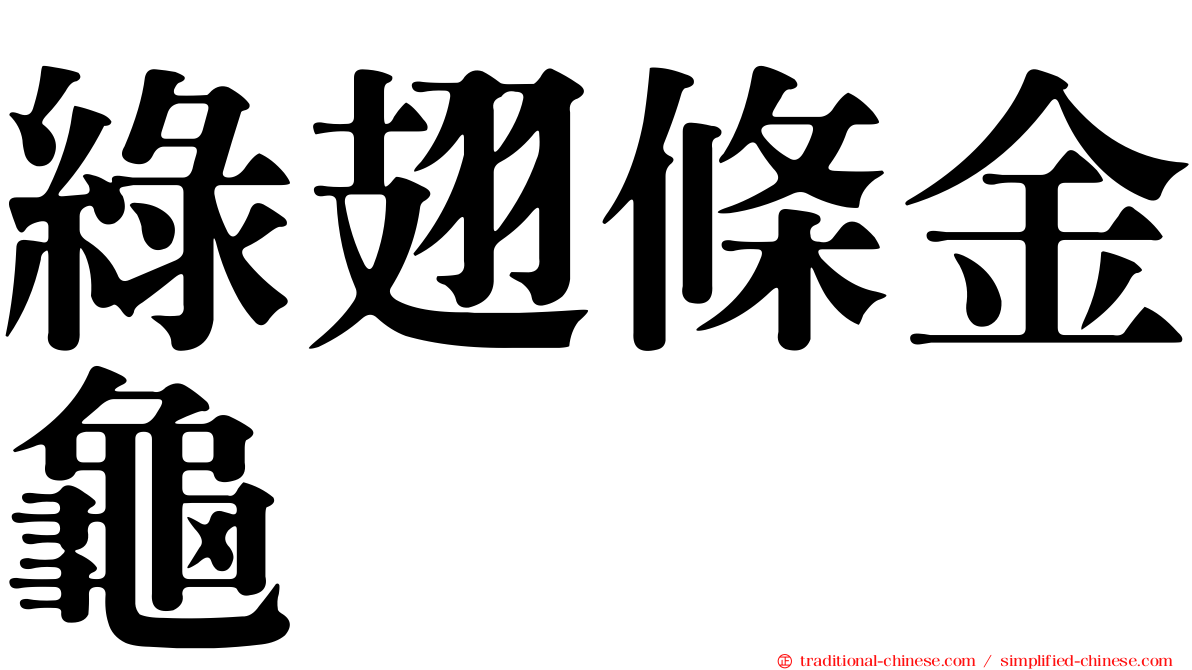 綠翅條金龜
