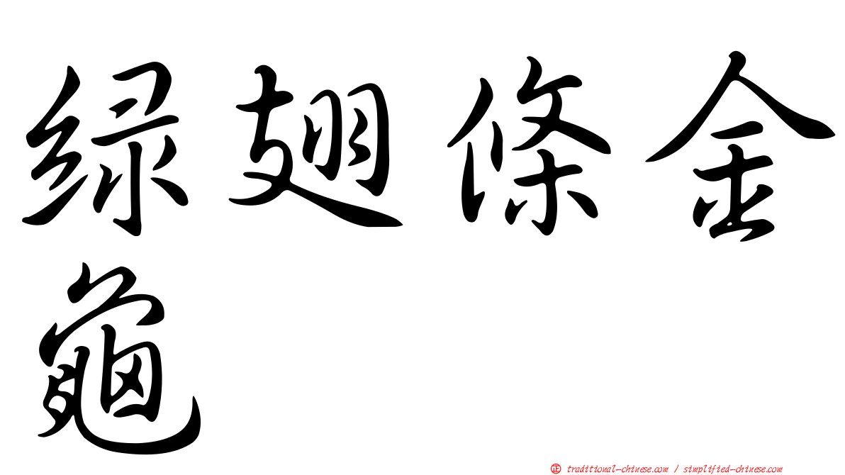 綠翅條金龜