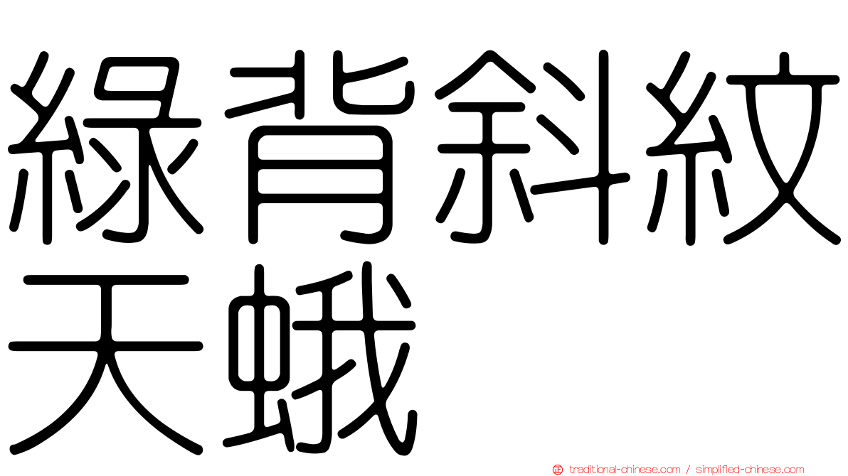 綠背斜紋天蛾