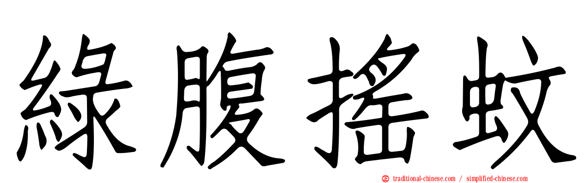 綠腹搖蚊