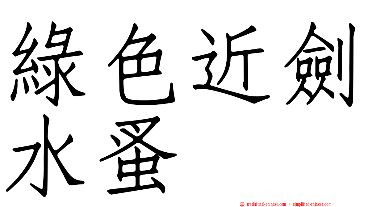 綠色近劍水蚤