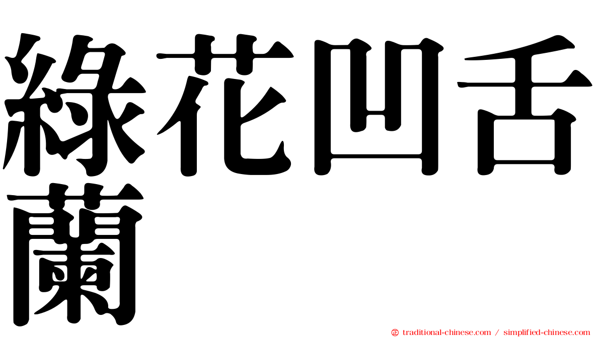 綠花凹舌蘭