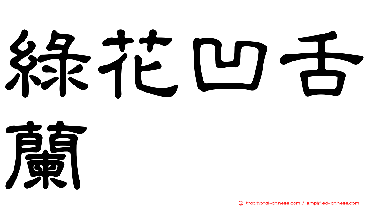 綠花凹舌蘭