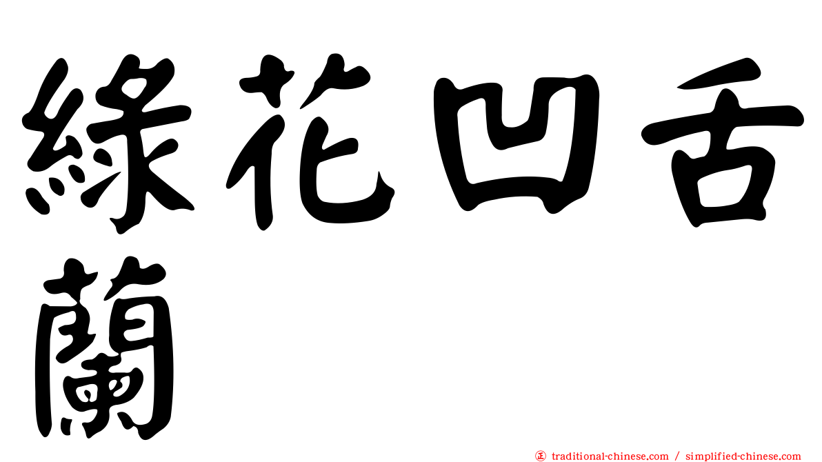 綠花凹舌蘭