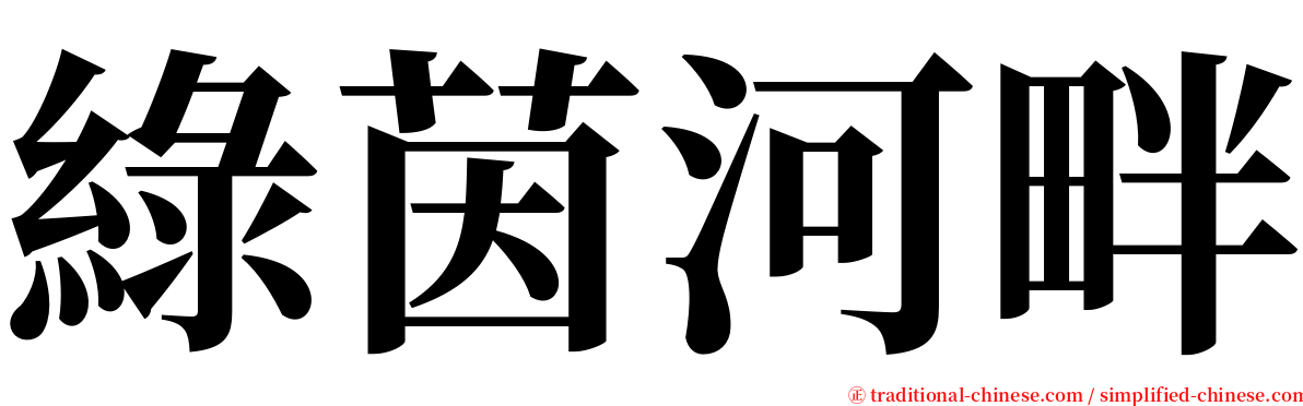 綠茵河畔 serif font