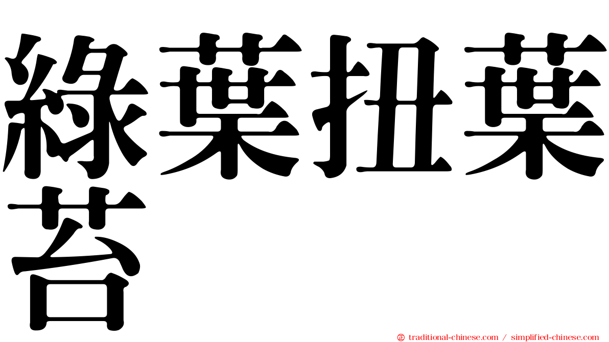 綠葉扭葉苔
