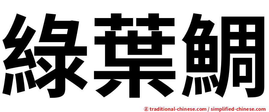 綠葉鯛