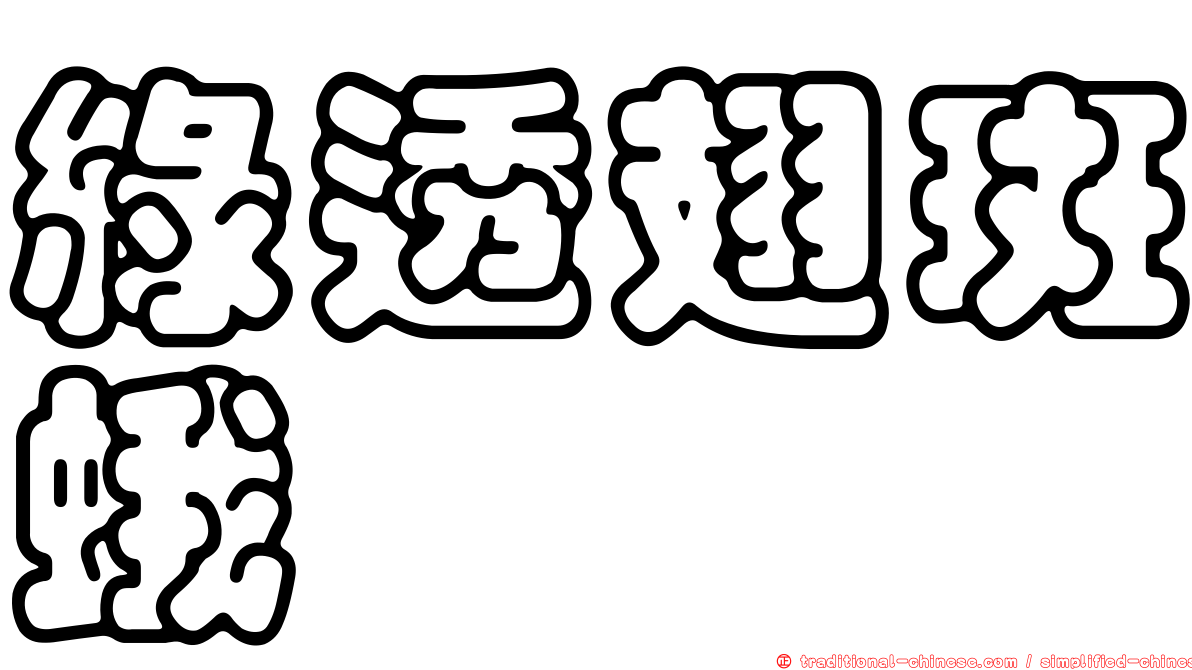 綠透翅斑蛾