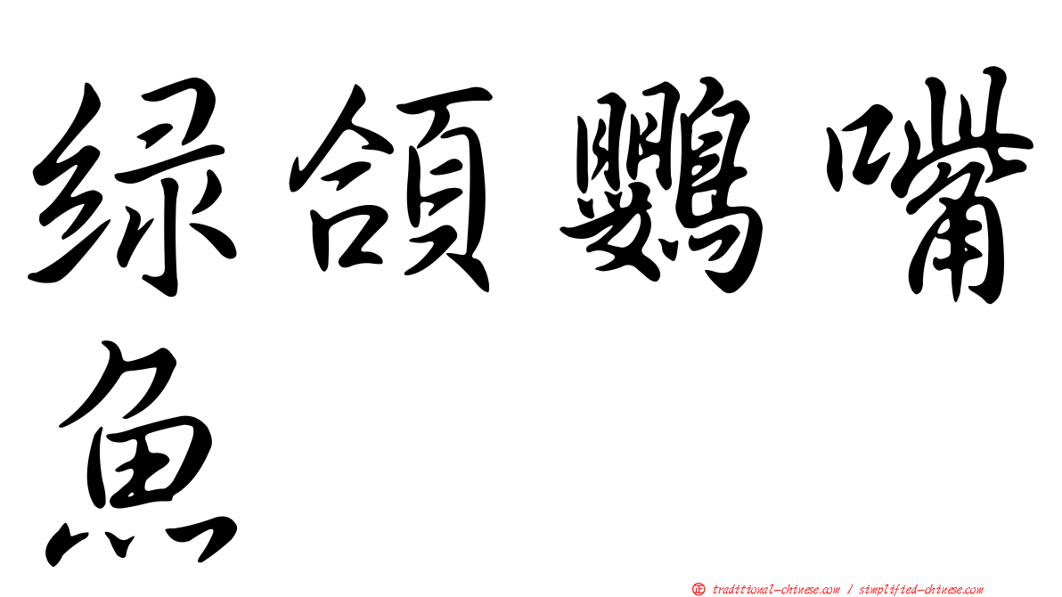 綠頜鸚嘴魚