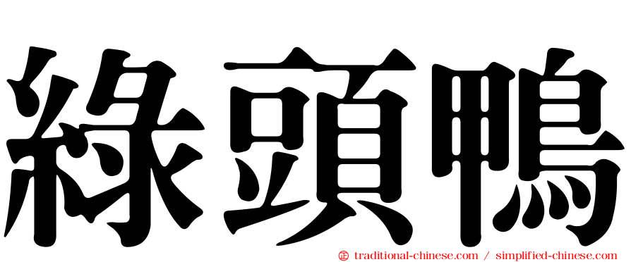 綠頭鴨