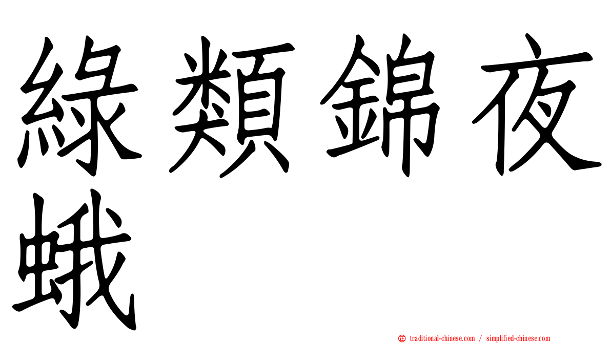 綠類錦夜蛾