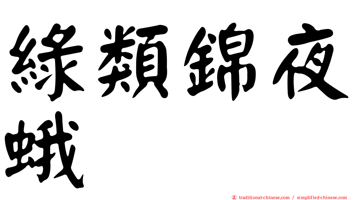 綠類錦夜蛾