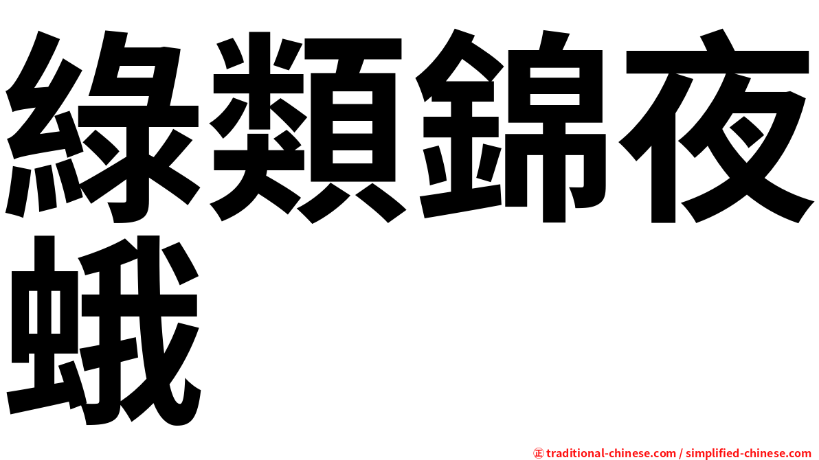 綠類錦夜蛾